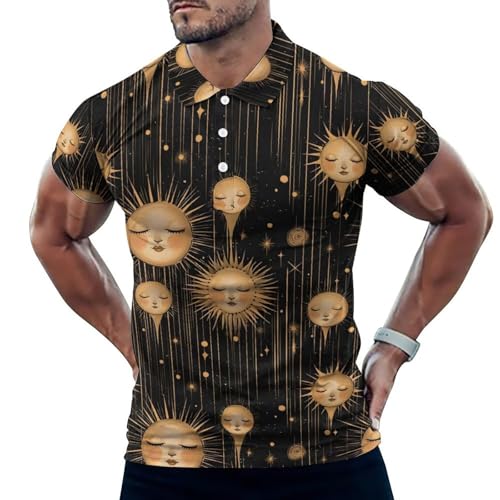 Polo de golf imprimé soleil pour homme idéal sur le green