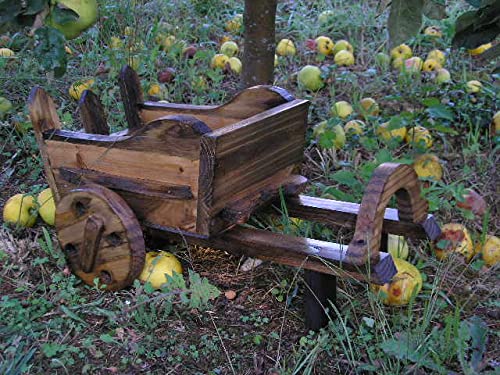 Carro Jardinera de madera. Barnizado