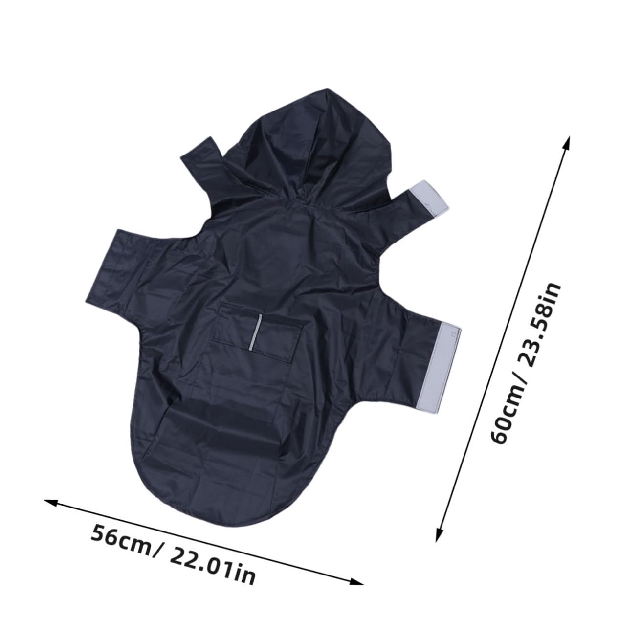 CIYODO Reflective Hooded Dog Raincoat Pet Poncho for Big Dogs Puppy Rain Jacket Button Design