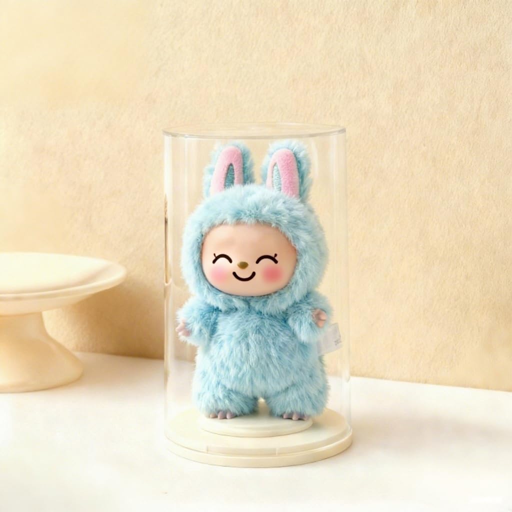 Display Case Compatible with Labubu - Stackable Organizer for 15-17cm Dolls & Accessories