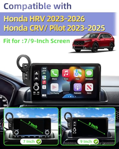 Image of PZK Car Phone Mount for Honda HRV 2023-2025 2026 /CRV 2023-2026 / Honda Pilot 2023-2026 Accessories 7 /9-inch Screen Compatible with MagSafe HR-V CR-V Car Phone Holder Not Affect Air Vent