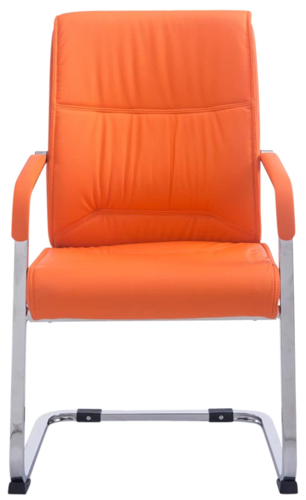 CLP Set Di 2 Sedie Da Conferenza A Sbalzo XXL Anubis Con Rivestimento In Similpelle I Easy Care Con Braccioli, Colore:arancione