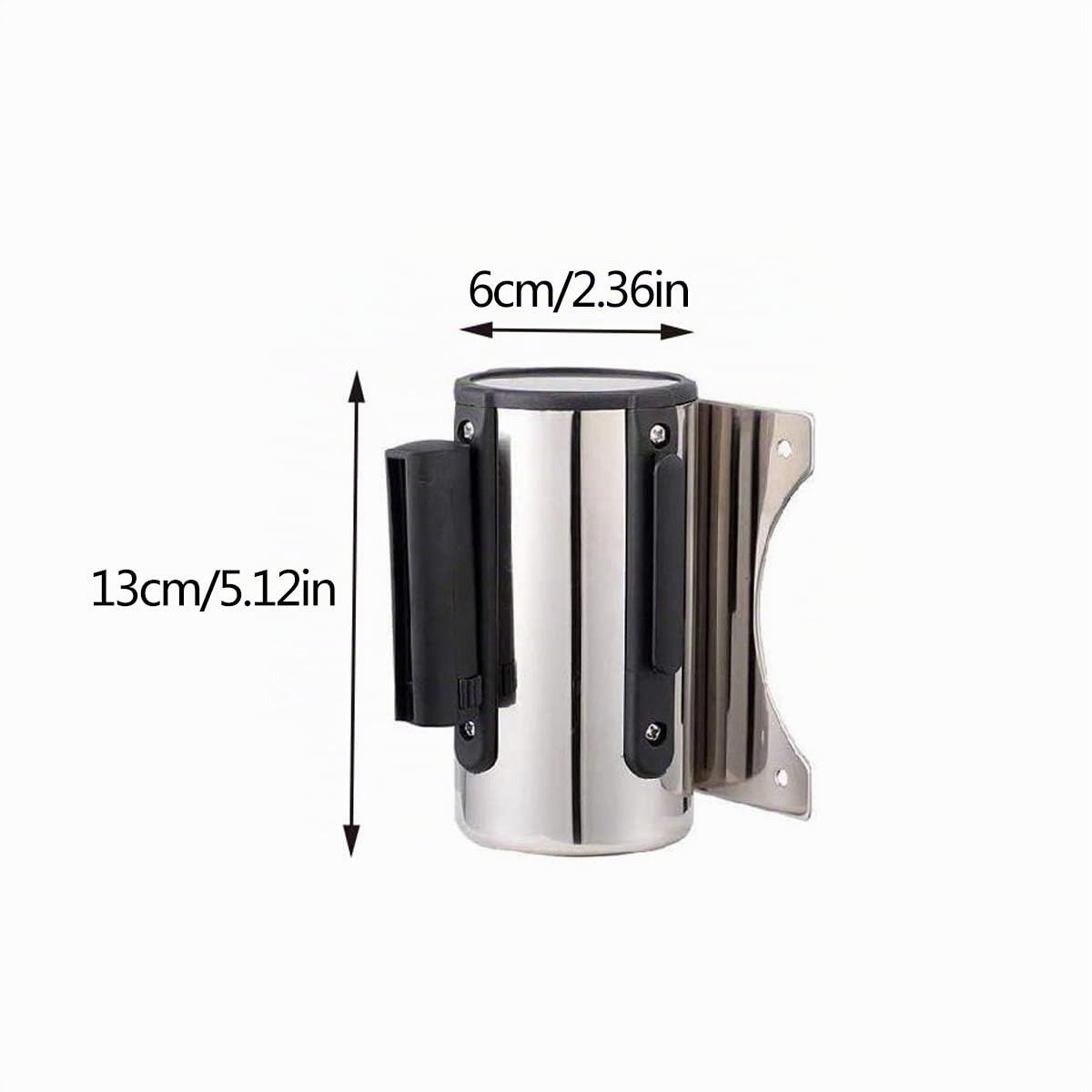 Montaggio a Parete di Sicurezza Barriera,Yueser 2pcs Sicurezza Barriera Cintura Acciaio Inox Nastro Barriera Retraibile Barriera Folla Controllo Nastro per Banca Hotel Museo Fabbrica Cinema