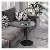 Failjierue Mesa De Bar Redonda con Base De Metal, Estilo Bistró, Mesa Auxiliar Alta O Mesa De Comedor para Cocina Y Sala De Estar. Multiusos como Mesas De Centro Pequeñas.(40x56cm)