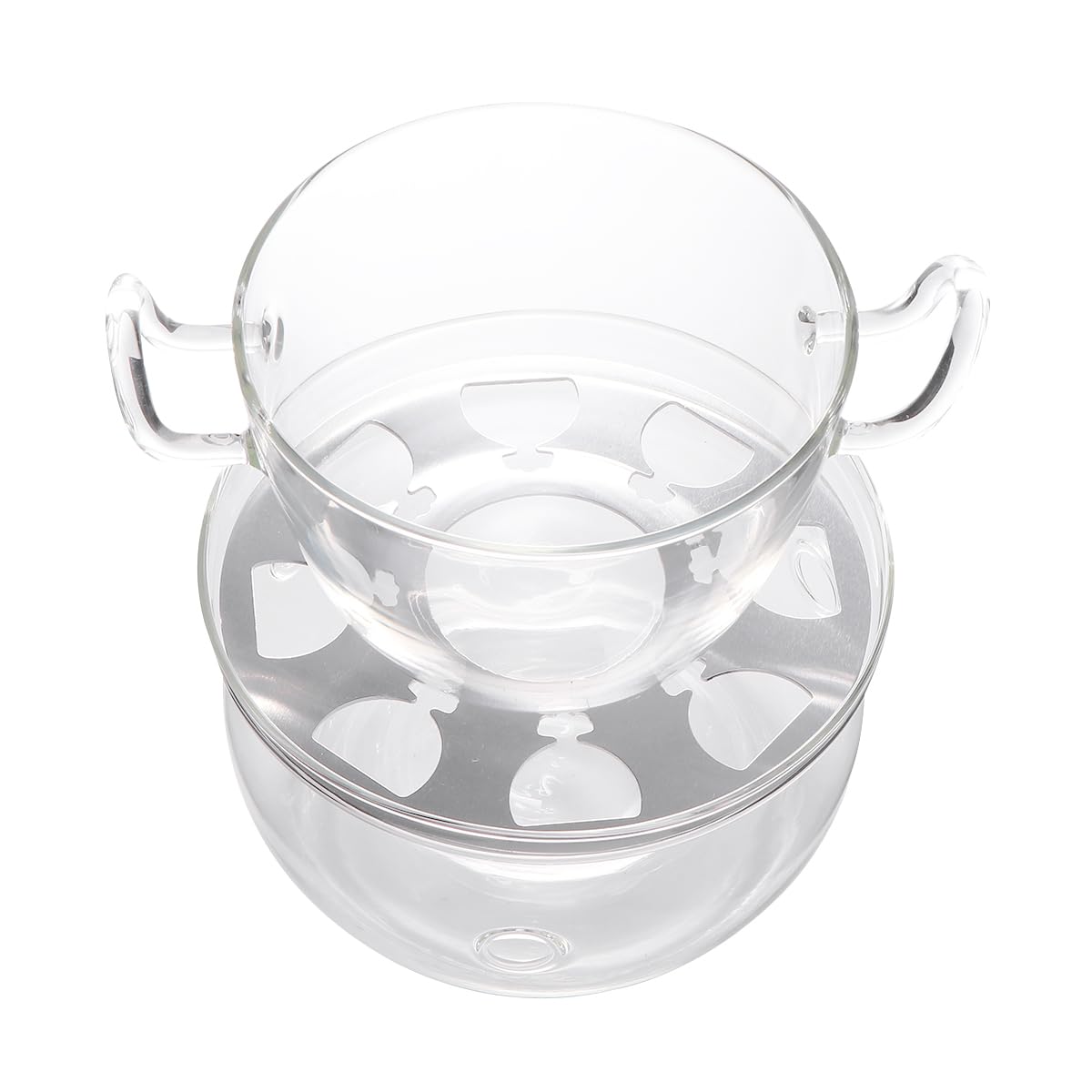 Juego de 1 olla doble para derretir chocolate de vidrio transparente para derretir chocolate, cuenco a prueba de calor para velas de caramelo de mantequilla de queso, 1 juego 3