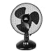 Ventilador giratorio oscilante 2 velocidades (ventilador de mesa, negro)