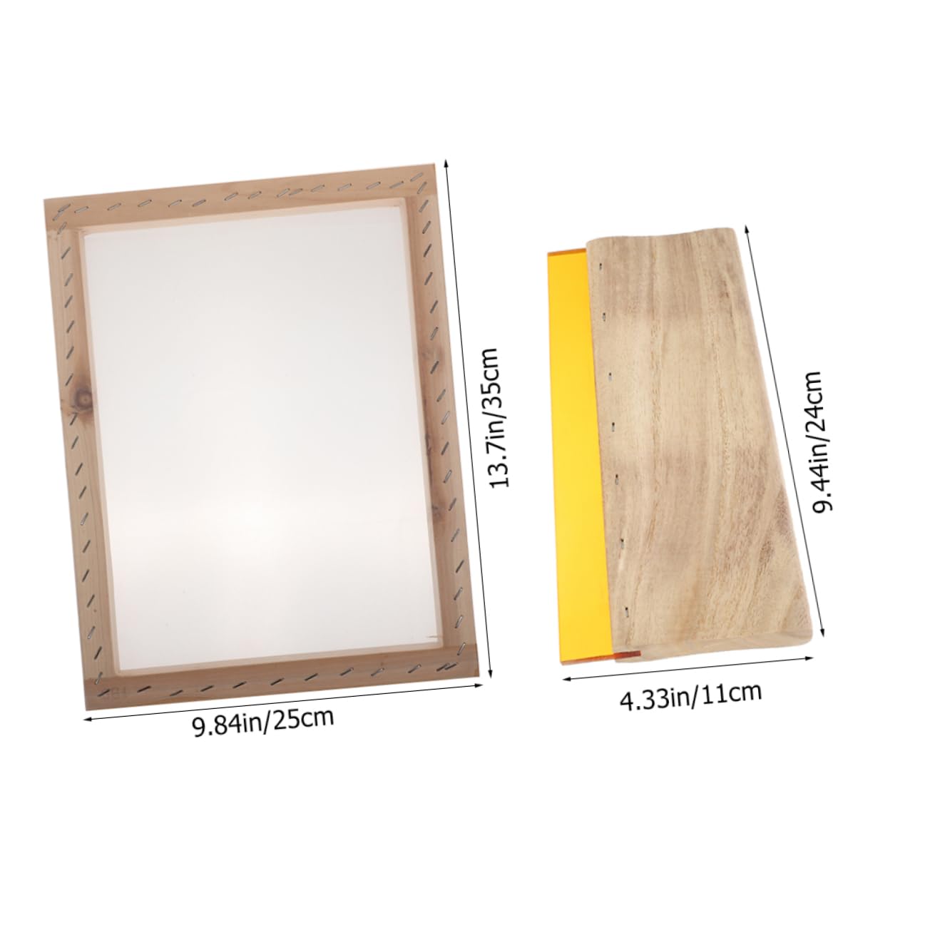 OSALADI Stencil Squeegee Wooden Handle Ink Scraping Tool Wear-Resistant Board Home Supplies