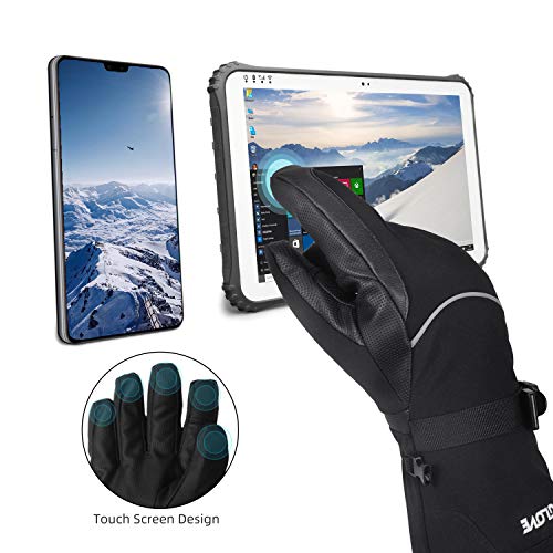 ThxToms Winter Warm Gloves Waterproof Thermal Gloves for Running Cycling Ski Sports, Extra Large