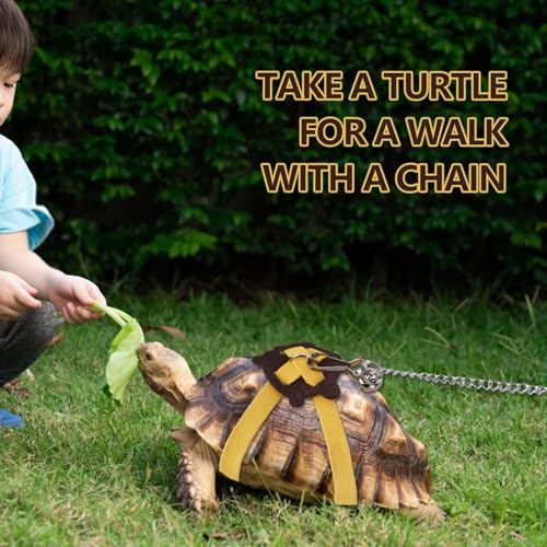 Image of Turtle Leash,Training Harness for Tortoise,Adjustable Tortoise Leash,Supplies for Turtle, Suitable for Most Lizard Pets, Pet Toys (Small Size)