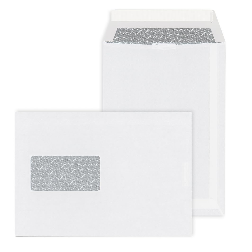 ÖKI C5 Envelopes with Adhesive Strips Window Left 162 x 229 mm 90 g Pack of 100 White