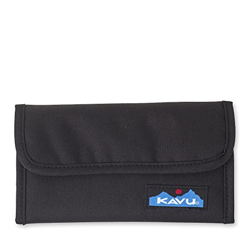 KAVU Mondo Spender Trifold Wallet Clutch Travel Organizer - Jet Black