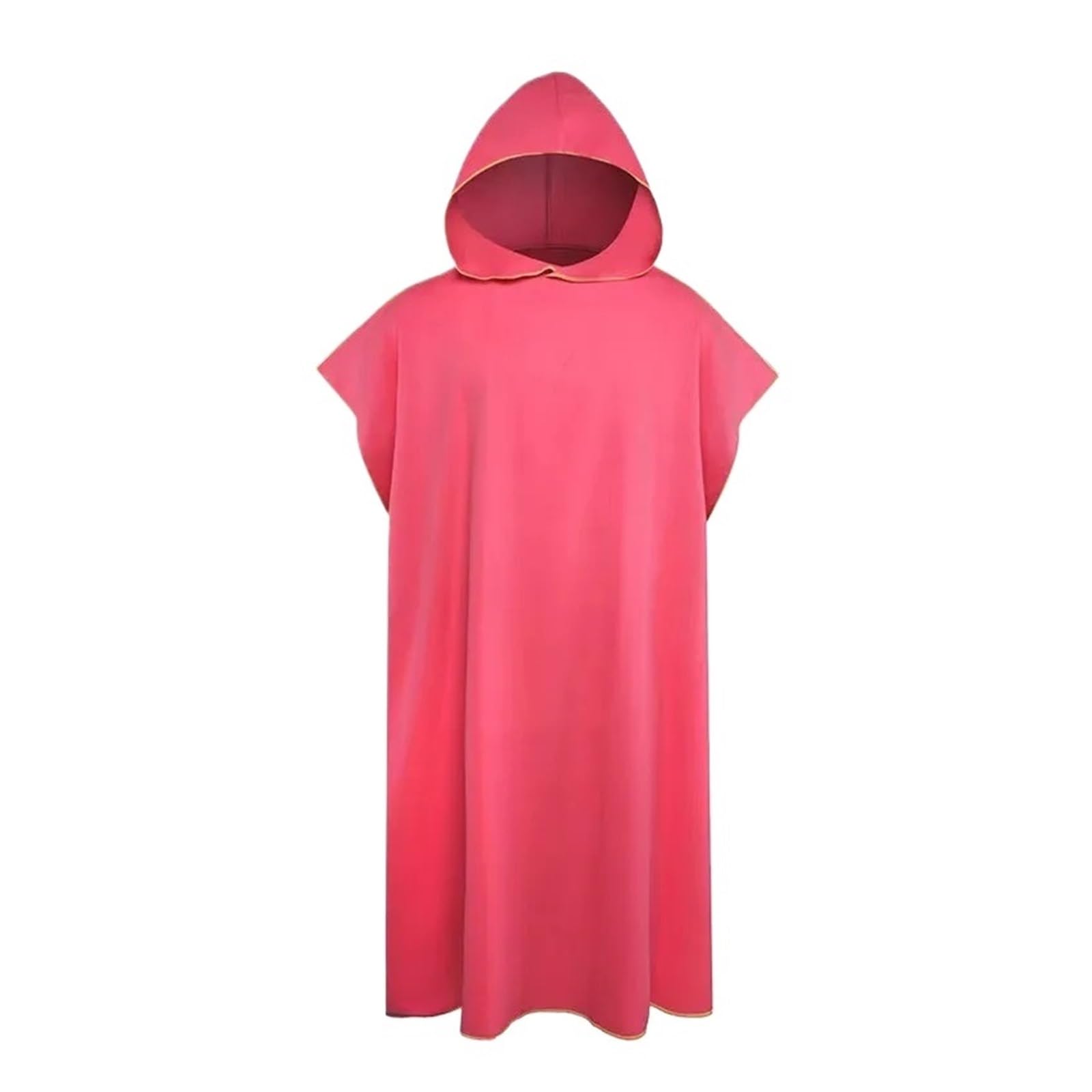 CHTKAGV Microfiber Hooded Towel Quick Dry Changing Robe Cape for Swim, Beach, Travel, Surf, and Sauna(Pink)