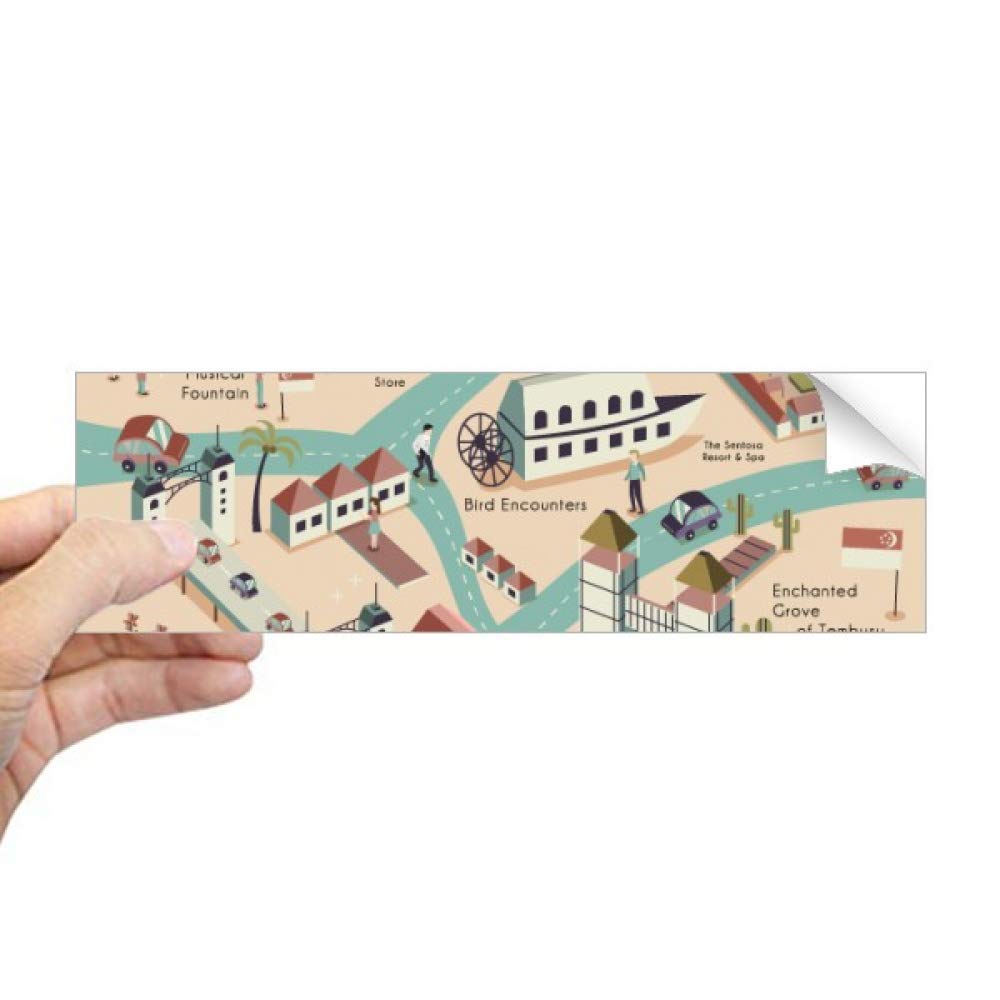 Autocollant Singapour de qualité supérieure pour fenêtre et vitrage au design DIYthinker