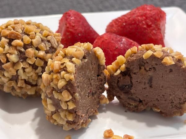 Miniatura 4 de Bolas de queso Carbolicious bajas en carbohidratos con corteza de nuez, aprobadas por Keto, crujientes sabrosas, 9 piezas, certificado Kosher de 8.6