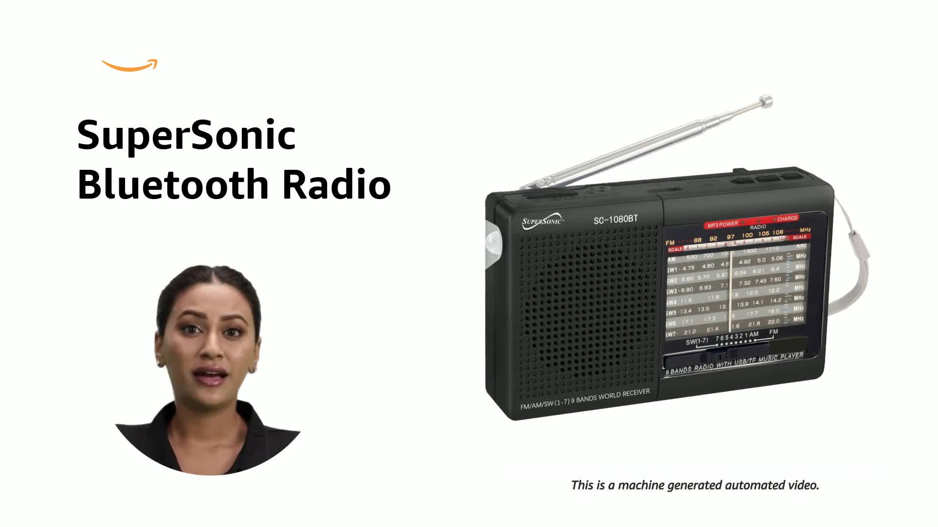希少　アメリカ　national radio HRO コイルセット　動作未確認 SuperSonic SC-1080BT 9-Band Bluetooth Enabled Radio - AM/FM