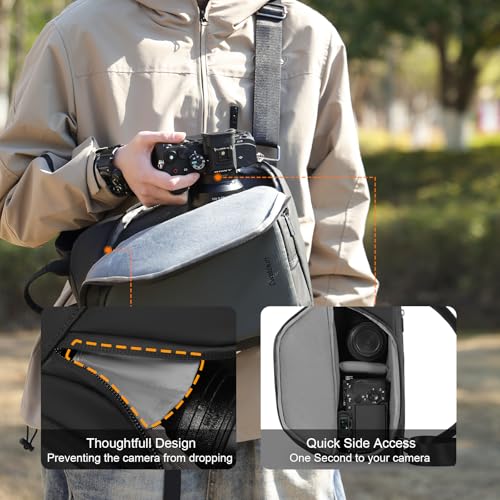 Bolso cámara Cwatcun tipo bandolera pequeño resistente al agua miniatura 2