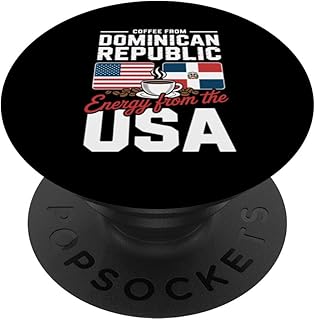 Funny Dominican Republic Coffee Energy from The USA PopSockets Adhesive PopGrip