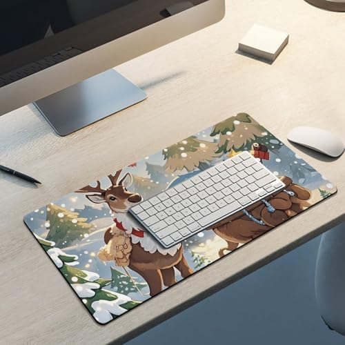 Alfombrilla de ratón gaming Reindeer 60x30 cm blanca miniatura 5