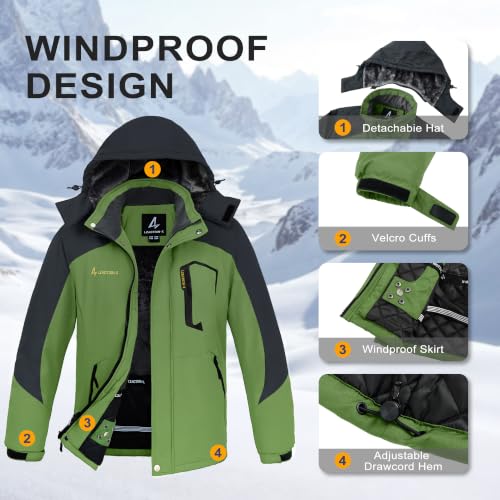 Image of Mens Winter Coats Puffer Waterproof Ski Insulated Jacket