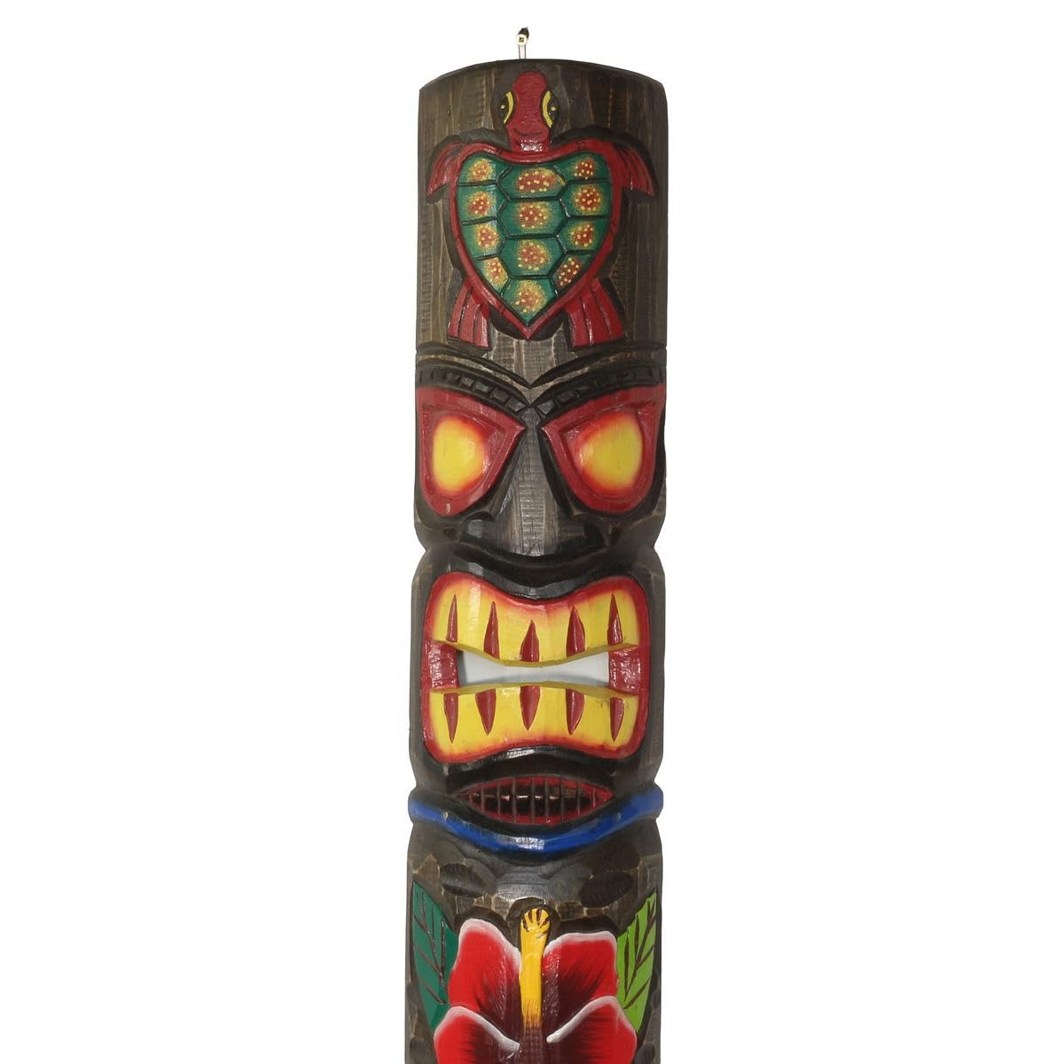 Maori Maske Wanddeko Wandbild Deko Holz Exotisch Partykeller Dekomaske zum aufhängen Tiki 100 cm
