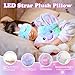 64pcs Unicorn Gifts Toys for Girls Kids Toys 5 6 7 8 9 10+ Years Old Halloween Thanksgiving Christmas Birthday Gifts Box with Star Light Up Pillow Stuffed Diary with Lock Headband Water Bottle sticker