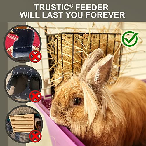 Hay Feeder for Rabbit, Guinea Pig, Bunny, Chinchilla, Heavy Duty Metal Rack Hay Holder - 7.3x4.3x6.7 inch - Image 4