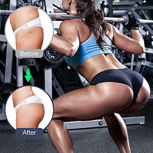EnriQ Booty Bands Fabric Resistance Bands for Legs and Butt - Non Slip Cloth Hip Bands Elastic Workout Bands - Activate Glutes and Thighs - Made of Premium Elastic Fabric (Black-GP)