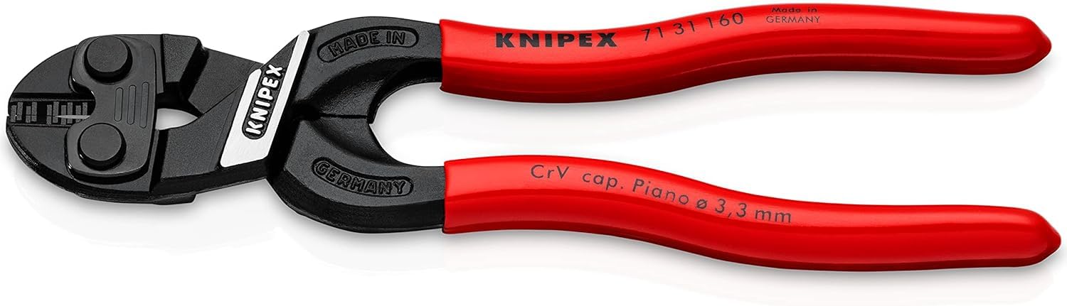 Knipex Cobolt 71 31 160 Compact Bolt Cutters - 160Mm Precision Cutting Tool With Pvc Grip