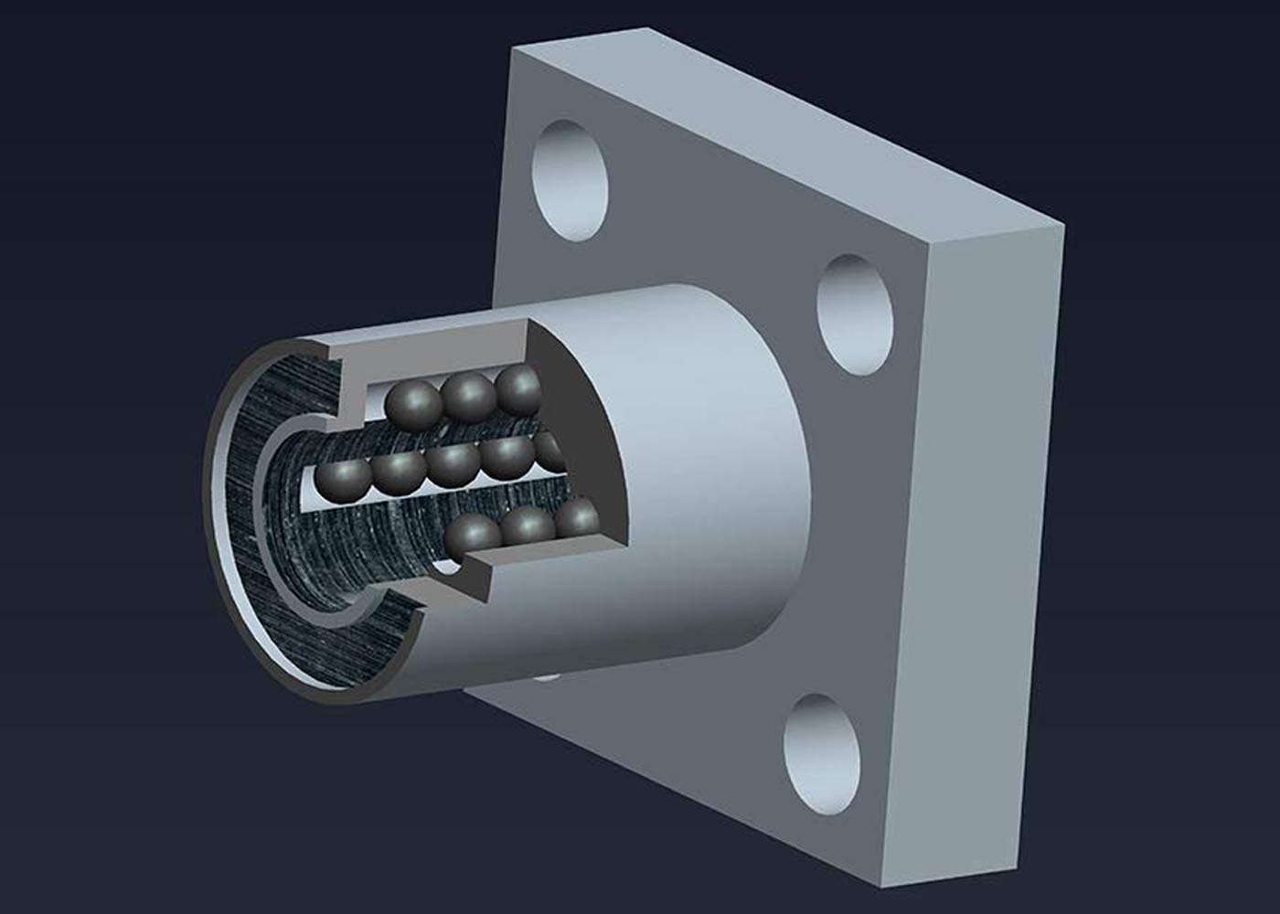 LMK40UU Square Flange Linear Motion Ball Bearing, ID 40mm, OD 60mm Linear Ball Bearings Sae52100 Carbon Steel, 6 Rows of Steel Balls, Great for CNC, 3D Printer, Linear Rail Guide — Amazon image 3
