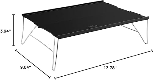 Miniatura 2 de Tentock Mesa de camping ultraligera mini mesa portátil con escritorio de aleación de aluminio para uso en interiores y exteriores para pesca, picnic