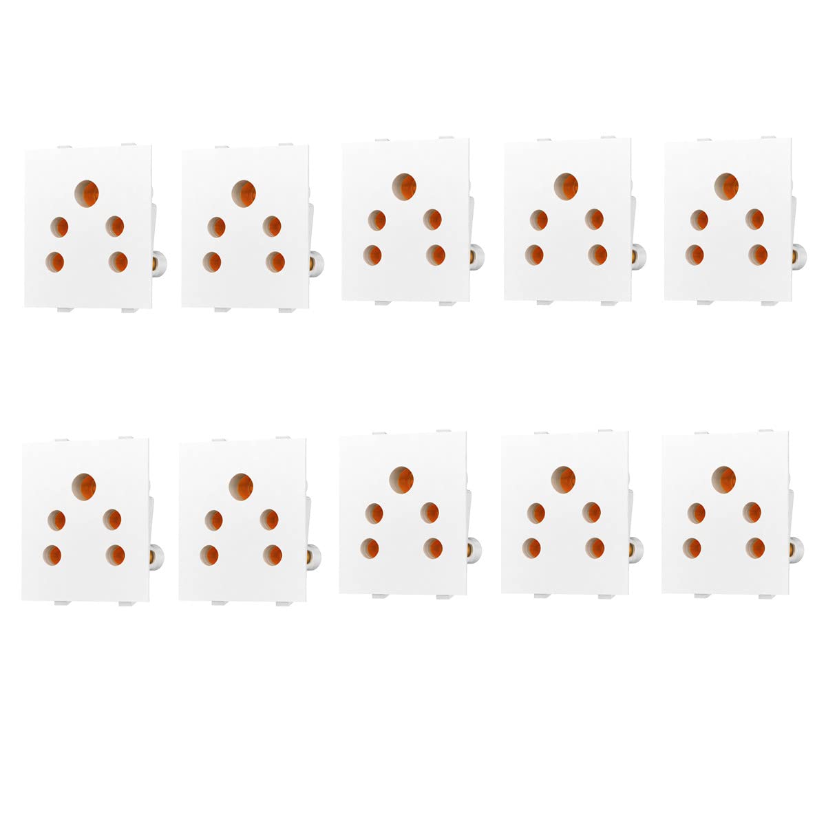 DURAVOLT Dlite 6A 5 Pin Modular Electrical Socket, White Colour,Polycarbonate Body, Heavy Duty,Suitable for Home & Office Use (Pack of 10) (B09QKZCGQT) Amazon Price History, Amazon Price Tracker