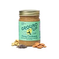 Vista 11 de GROUND UP PDX Mantequilla de nuez Almendra Anacardo Coco Grueso, 12 oz