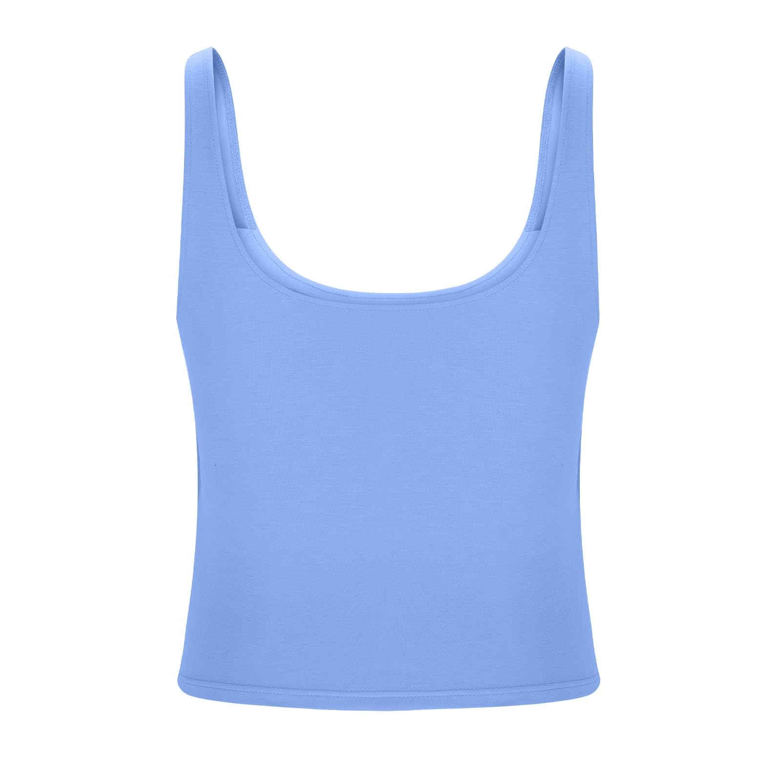 Camisola Tops para Mujer UK Soporte Levantamiento Algodón Sujetador Incorporado Cuello Cuadrado Chaleco Cami Correa Luz Agregar Acolchado Sin Mangas Tiras Yoga Ajuste Seco Moda Casual Gimnasio