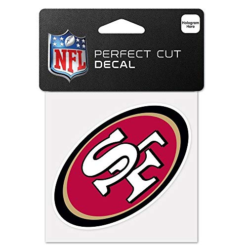 NFL San Francisco 49ers 63074011 Perfect Cut Color Decal 4 x 4 Black