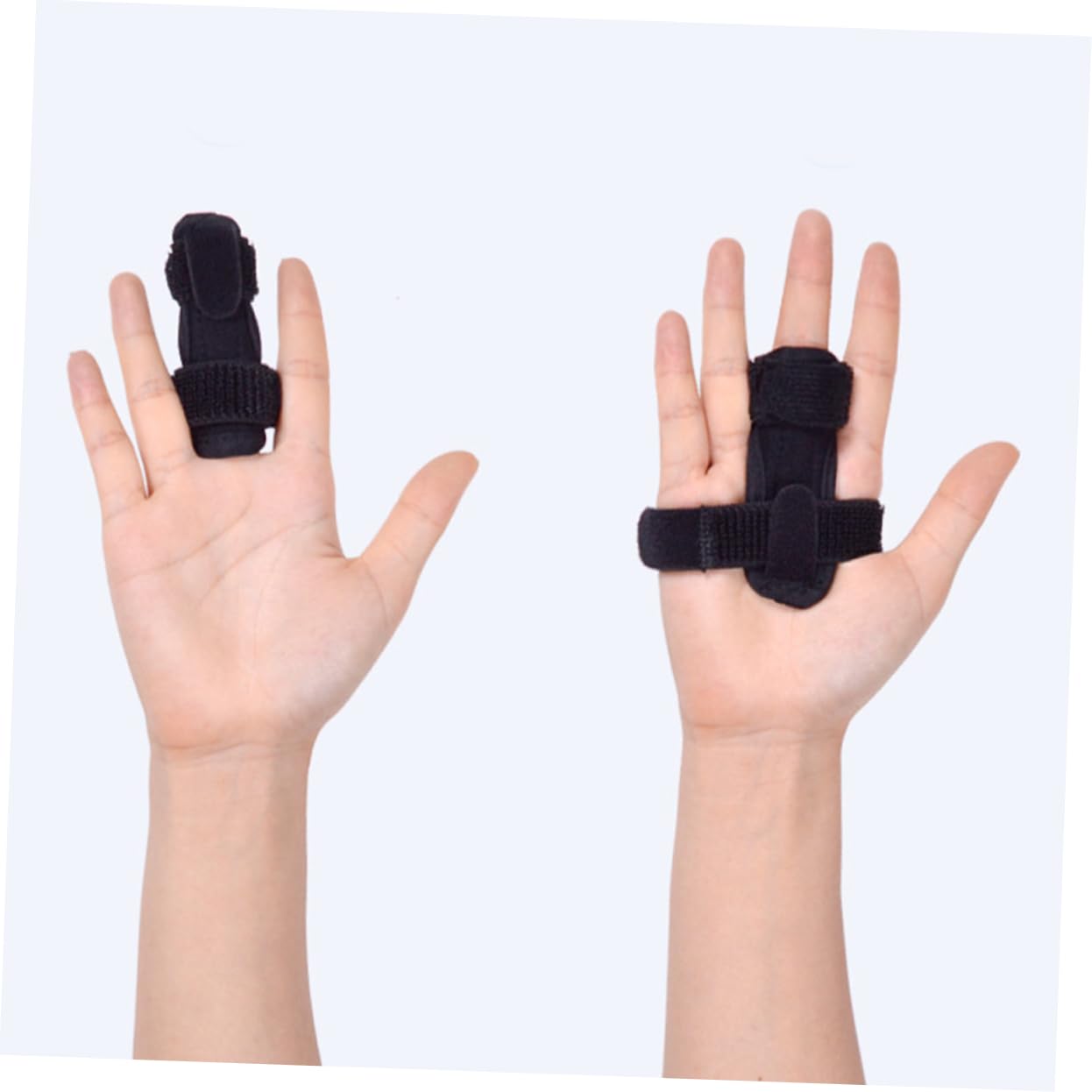 KOMBIUDA 1pc Finger Fracture Splints Finger Splint Holder Bracket Thumb Finger Support Brace Splint for Finger Adjustable Tape Fastener Finger Brace Retainer Holder Black