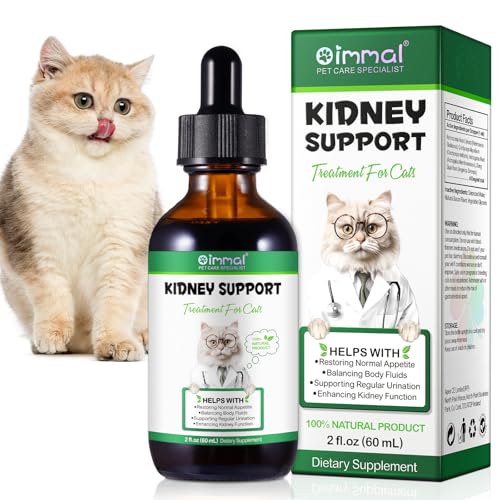 Supporto renale per gatti - Supporta la minzione regolare migliorando la funzione renale Gocce liquide naturali di supporto renale per gatti 60ml - Ripristino del normale appetito e bilanciamento dei