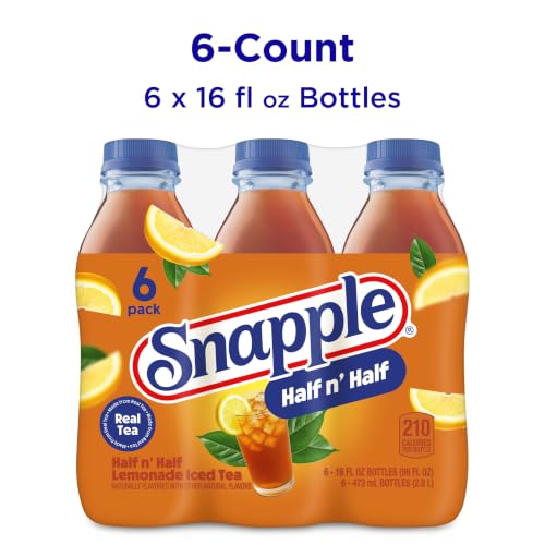 Image of Snapple Half 'n Half, 16 fl oz recycled plastic bottle, 6 pack