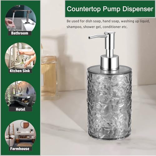 GKSCXEXE 400ml Grey Soap Dispenser Bathroom, Plastic Hand Wash Bottle Washing Up Liquid Dispenser for Kitchen, Refillable Liquid Soap Container with Funnel for Shampoo, Shower Gel, Conditioner - Cosy Home Interiors GKSCXEXE 400ml Grey Soap Dispenser Bathroom, Plastic Hand Wash Bottle Washing Up Liquid Dispenser for Kitchen, Refillable Liquid Soap Container with Funnel for Shampoo, Shower Gel, Conditioner - Image 7