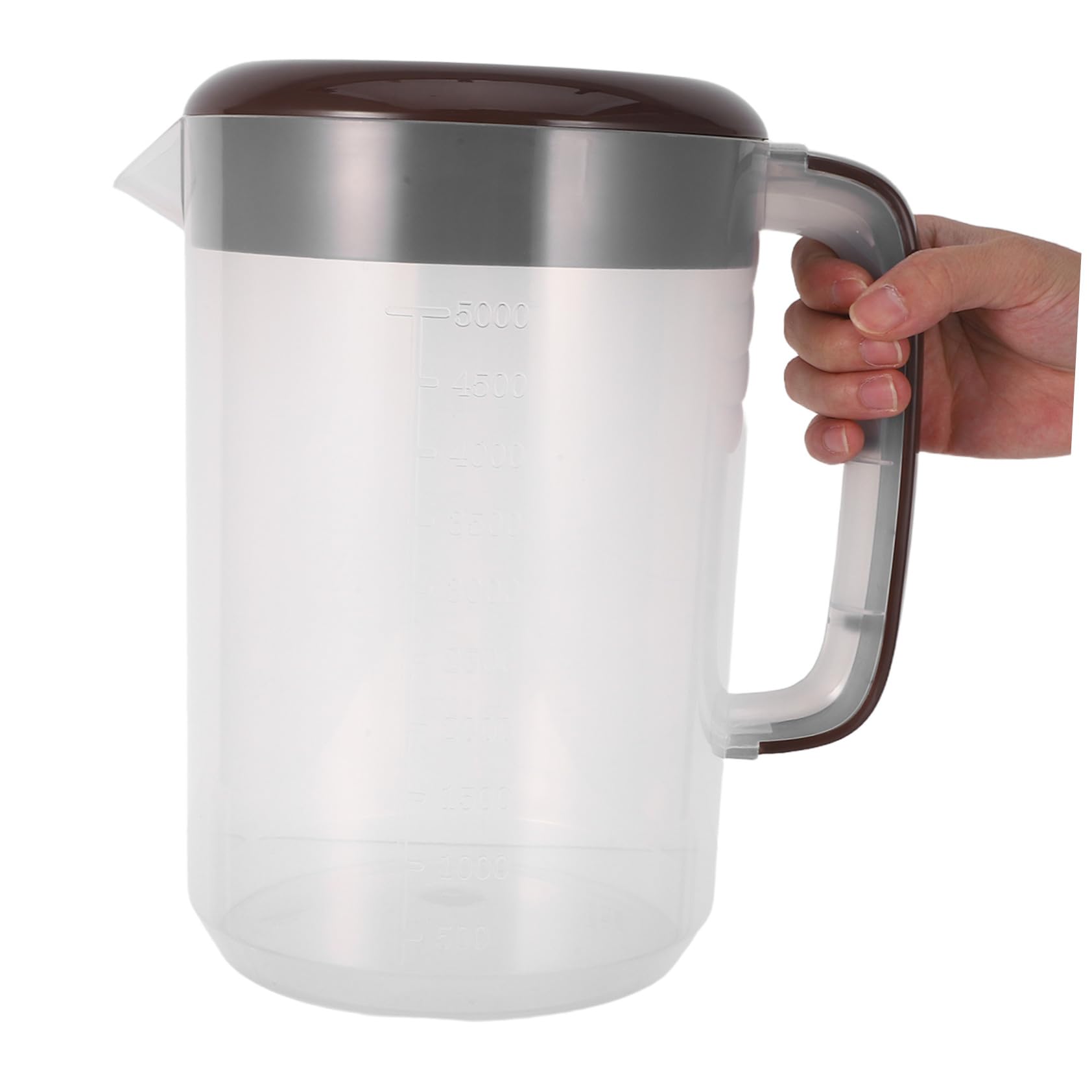SHINEOFI Jarra de Agua Grande con Tapa Jarra de Jugo de PP Reforzado Resistente con Escala de Medición para Bebidas Frías para Casa y Refrigerador