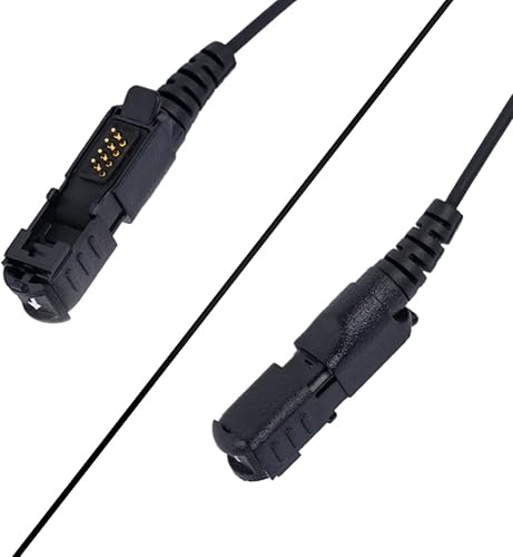 Miniatura 6 de Xpr 3500e Auriculares con micrófono PTT para Motorola XPR3500 XPR3000 XPR3300 Walkie Talkie 10 Pack Negro