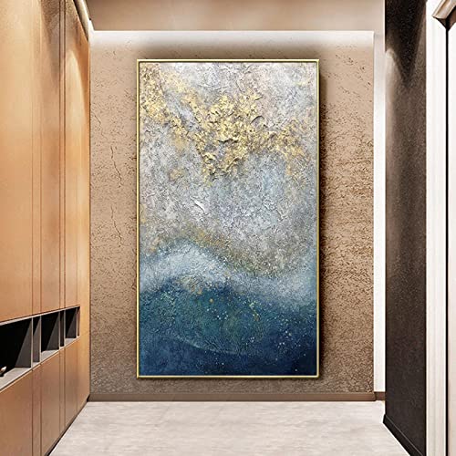 ZMFBHFBH 50x85cm(20x33in) Con Cornice Dipinto A Olio Astratta Dipinto A Mano Su Tela Dipinto A Mano