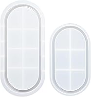 Vista 1 de Moldes ovalados de silicona ovalados para bandeja de hormigón y joyería, 2 tamaños