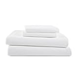4 Piece King Size Bed Sheets Set | King Size Bed Sheets – Light Weight, Soft Breathable Sheets | Brushed Cotton Rich Blend | Secure-Fit, Wrinkle Resistant, Durable, Easy Care Bed Sheets | White