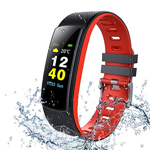 Fitness Armband Uhr mit Pulsmesser Wasserdicht IP67 Fitness Tracker Aktivitätstracker Pulsuhren Bluetooth Smart Armbanduhr ür iPhone Android