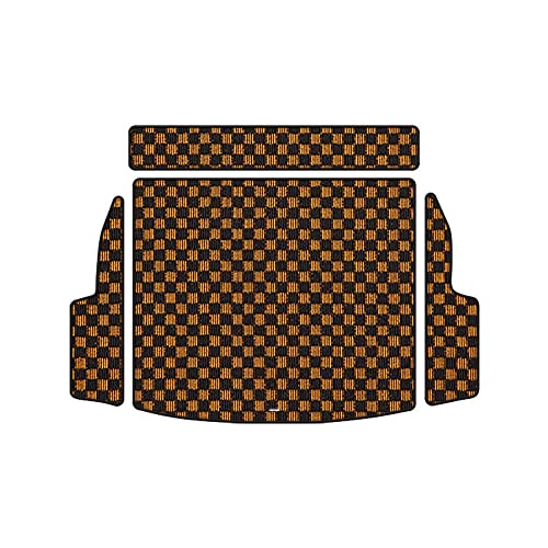 Hotfield トヨタ 互換品 新型対応 RAV4 50系 トランクマット ラゲッジマット 新型/【トランクマット ラゲッジマットの仕様:分割式カバータイプ】 チェックオレンジ