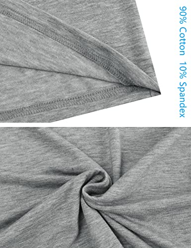 Men Long Sleeve Nightshirt Knee Length Nightgown Cotton Sleep Shirt Lounge Wear with Chest Pocket4