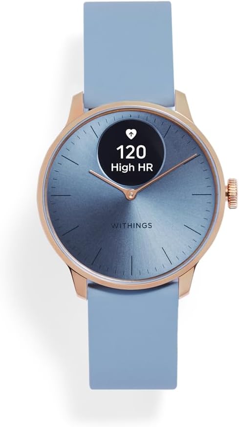 Withings ScanWatch Light - Hybrid Smart Watch, Heart Rate Monitoring, Fitness Tracker, Cycle Tracker, Sleep Monitoring