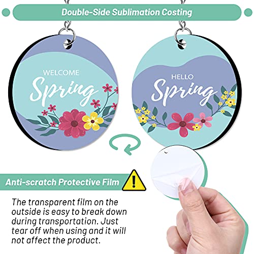 Sublimation Blanks Keychains Bulk, 200 Pcs Keychains Ornament Tag Set Include 50 Pcs Heat Transfer Double-Side Sublimation Blanks, Key Chains, Leather Tassels, Jump Rings For Diy Craft Making #TOP5