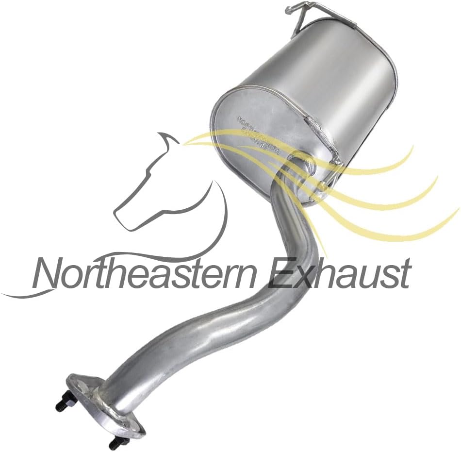Northeastern Exhaust | Stainless Steel Rear Exhaust Muffler Compatible for Nissan Versa Note 2014-2018 1.6L | Hatchback | Free Gasket Included | Automotive Replacement Part