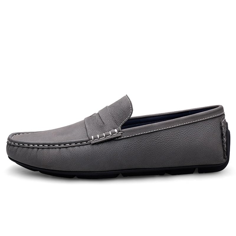 Mens Loafers Square Toe Nubuck Leather Penny Driving Loafers Comfortable Anti-Slip Slip Resistant Outdoor Prom Slip-ons3